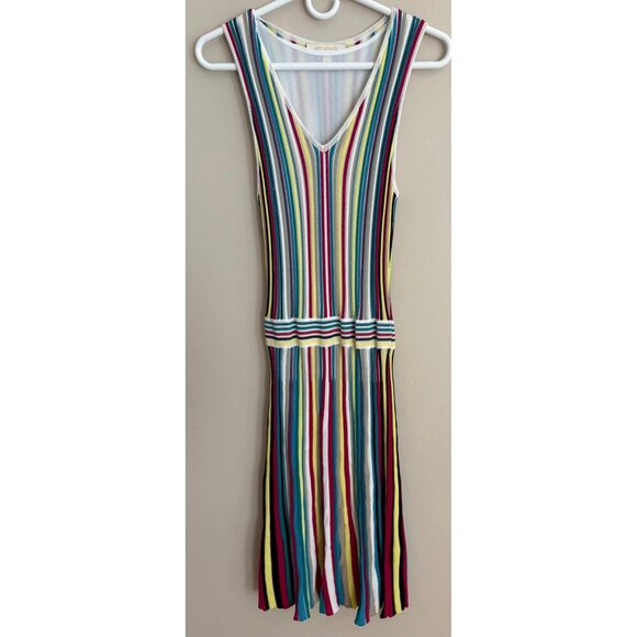 Etcetera Carnival Multi-Color Striped Sleeveless Knit Midi Dress Size XS - Picture 2 of 11